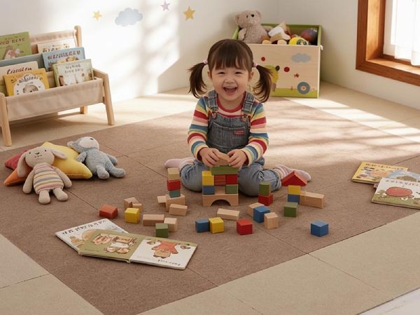 子ども部屋にタイルカーペット