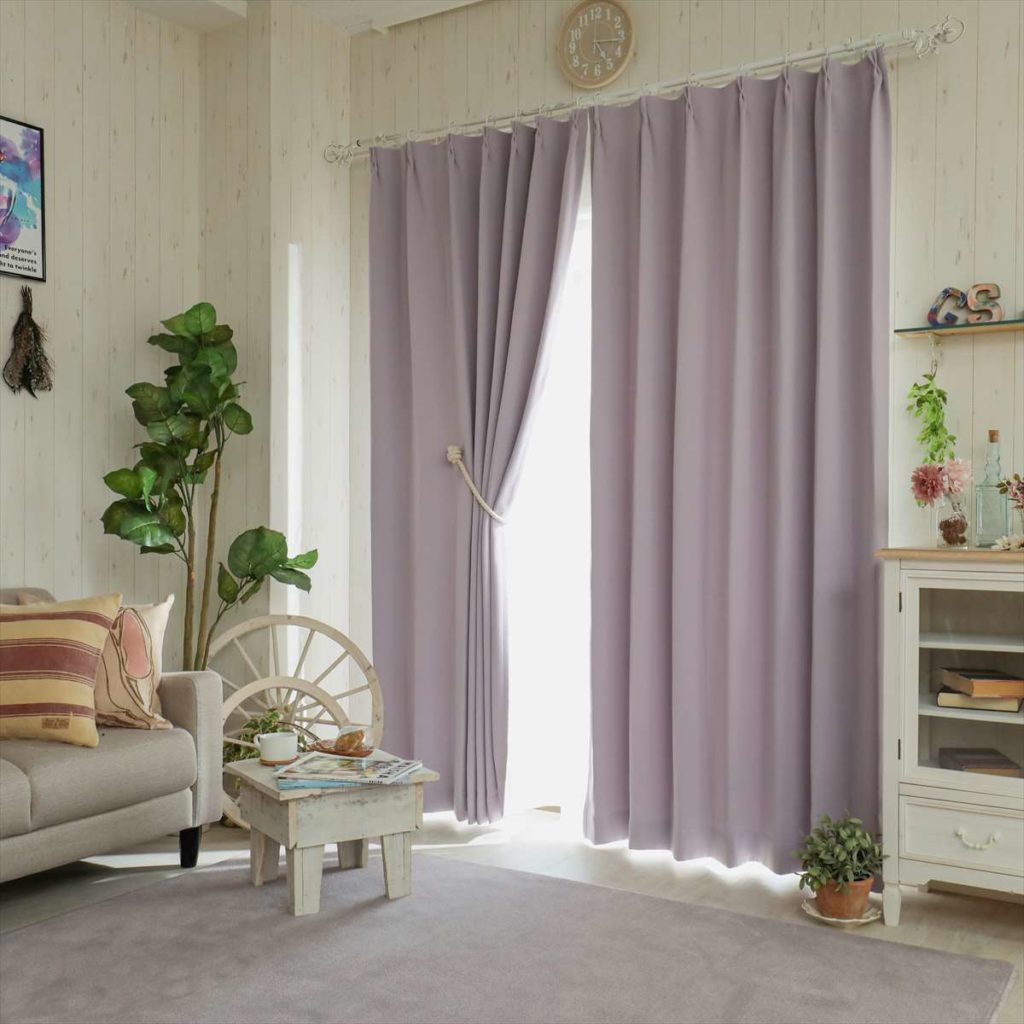 翌日出荷!心躍る11色のカラーラインナップが魅力の日本製ドレープカーテン 『パレット パープル 』