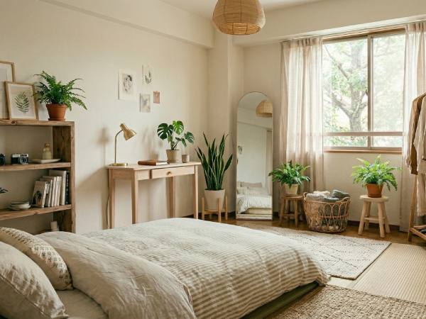 ベッドがいらない一人暮らしの部屋とナチュラルインテリア