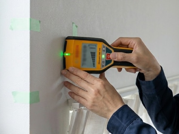 カーテンレールを付けるための下地調べ『センサー式』