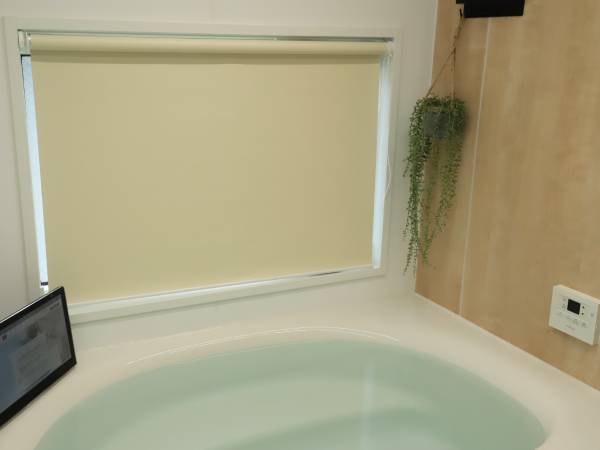 浴室に設置されたロールスクリーン