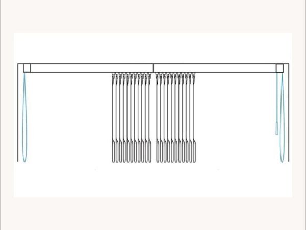 バーチカルブラインドの中央寄せ