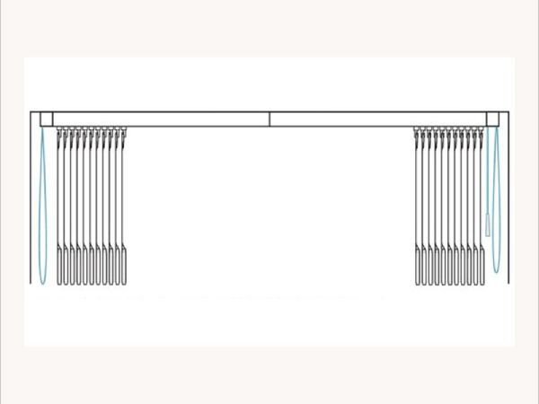 両側寄せのバーチカルブラインド