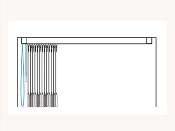 バーチカルブラインドの片開き操作
