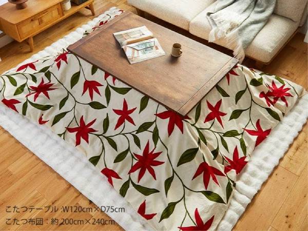 おしゃれなシビラ柄のこたつ布団