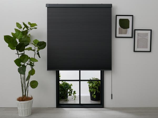 シングルのダークグレーのハニカムスクリーン