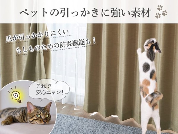 ペット対応のカーテン