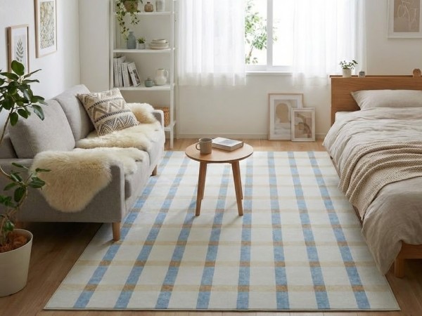 おしゃれな韓国風ラグ『ウィム　イエロー』