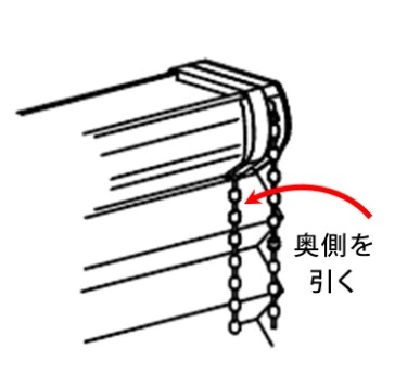 ハニカムスクリーンを降ろす（閉める）時の操作方法