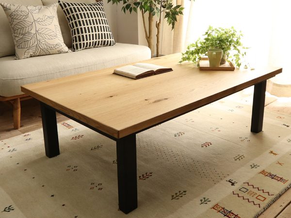 4～5人で使用できるこたつサイズ（W120cm×D75cm×H38cm）